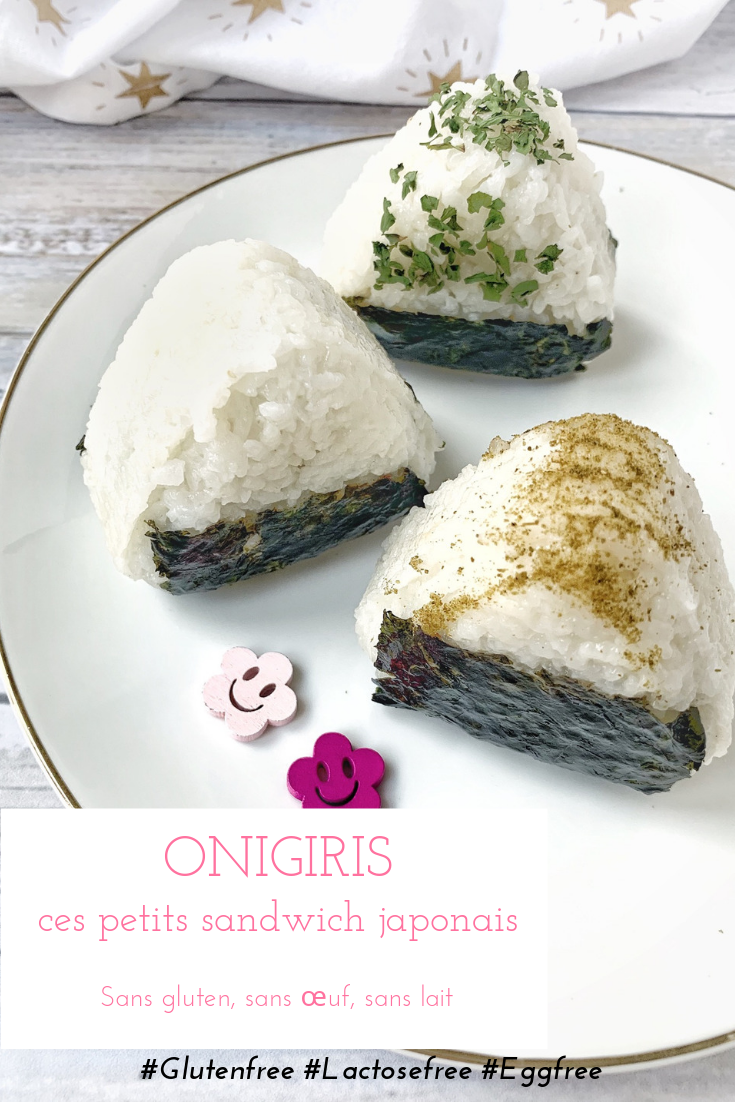 Les onigiris, la version japonaise du sandwich, certifié sans gluten, sans lactose et sans oeuf ! Parfait pour les intolérances alimentaires / Un Sourire aux Lèvres